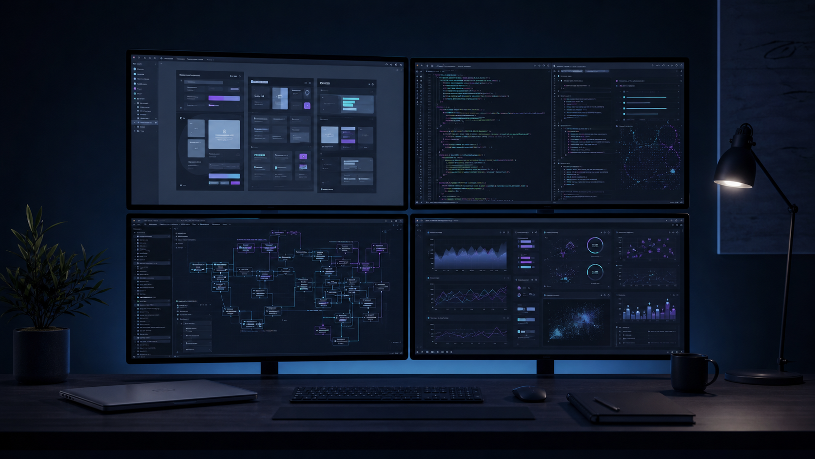 Modern arbetsplats för design och systemutveckling